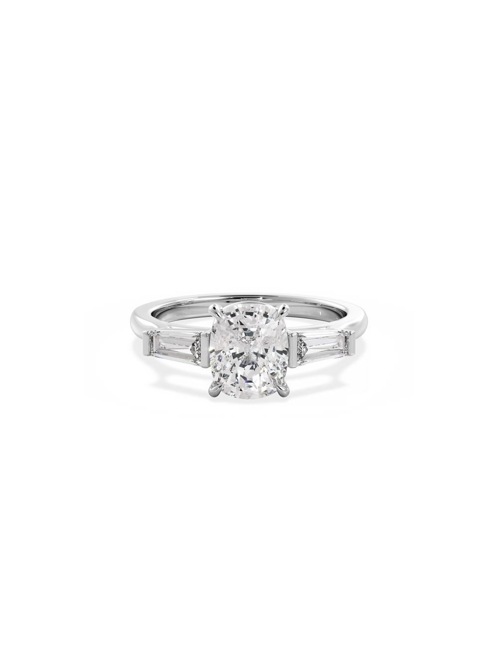 Elongated Cushion Lyra Ring - View 