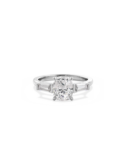 Elongated Cushion Lyra Ring