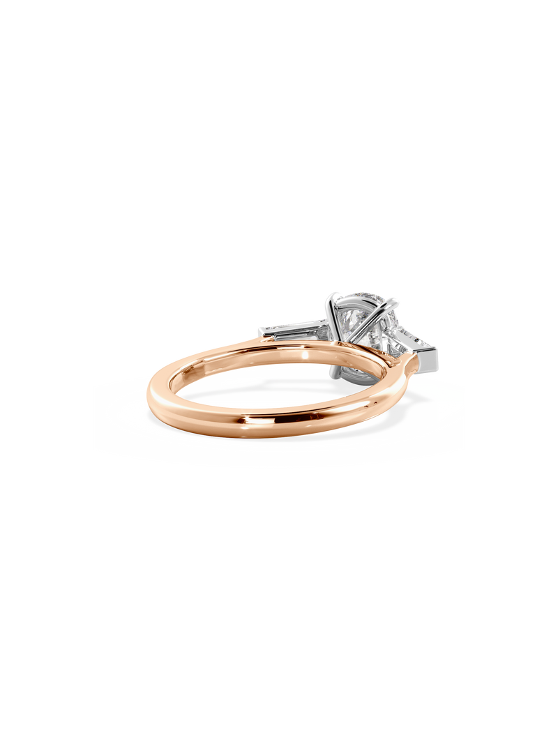 Elongated Cushion Lyra Ring