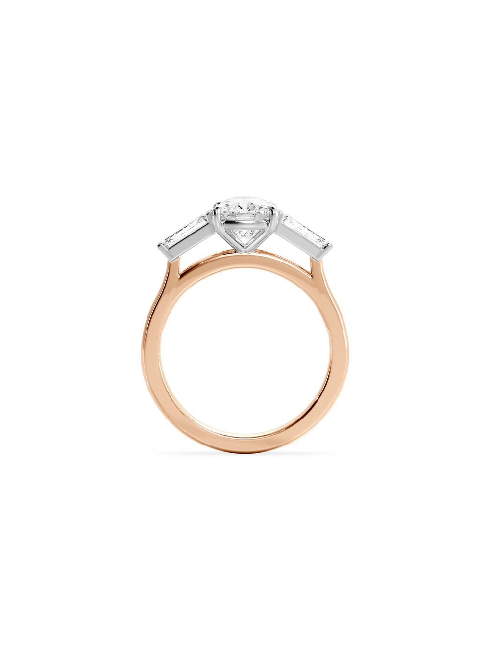 Elongated Cushion Lyra Ring - View 