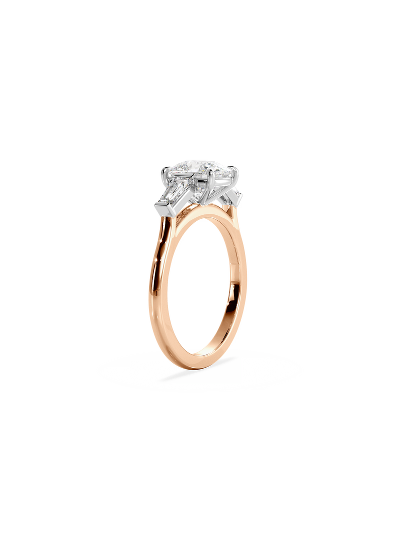 Elongated Cushion Lyra Ring
