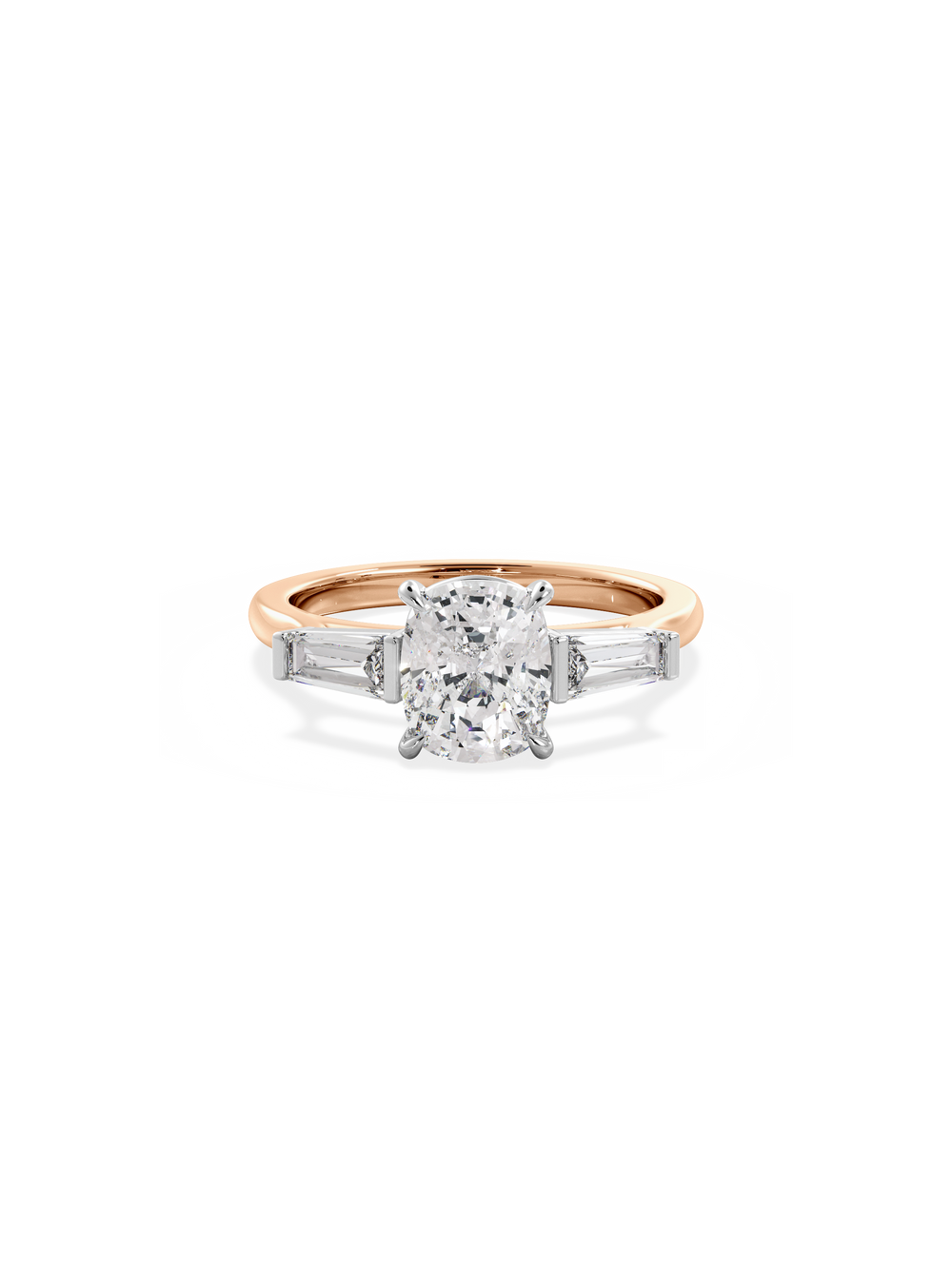Elongated Cushion Lyra Ring - View 