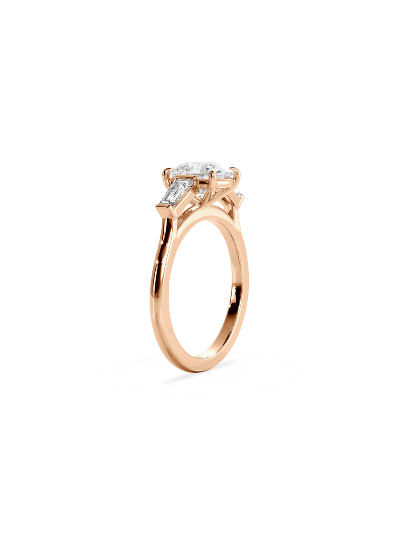 Elongated Cushion Lyra Ring