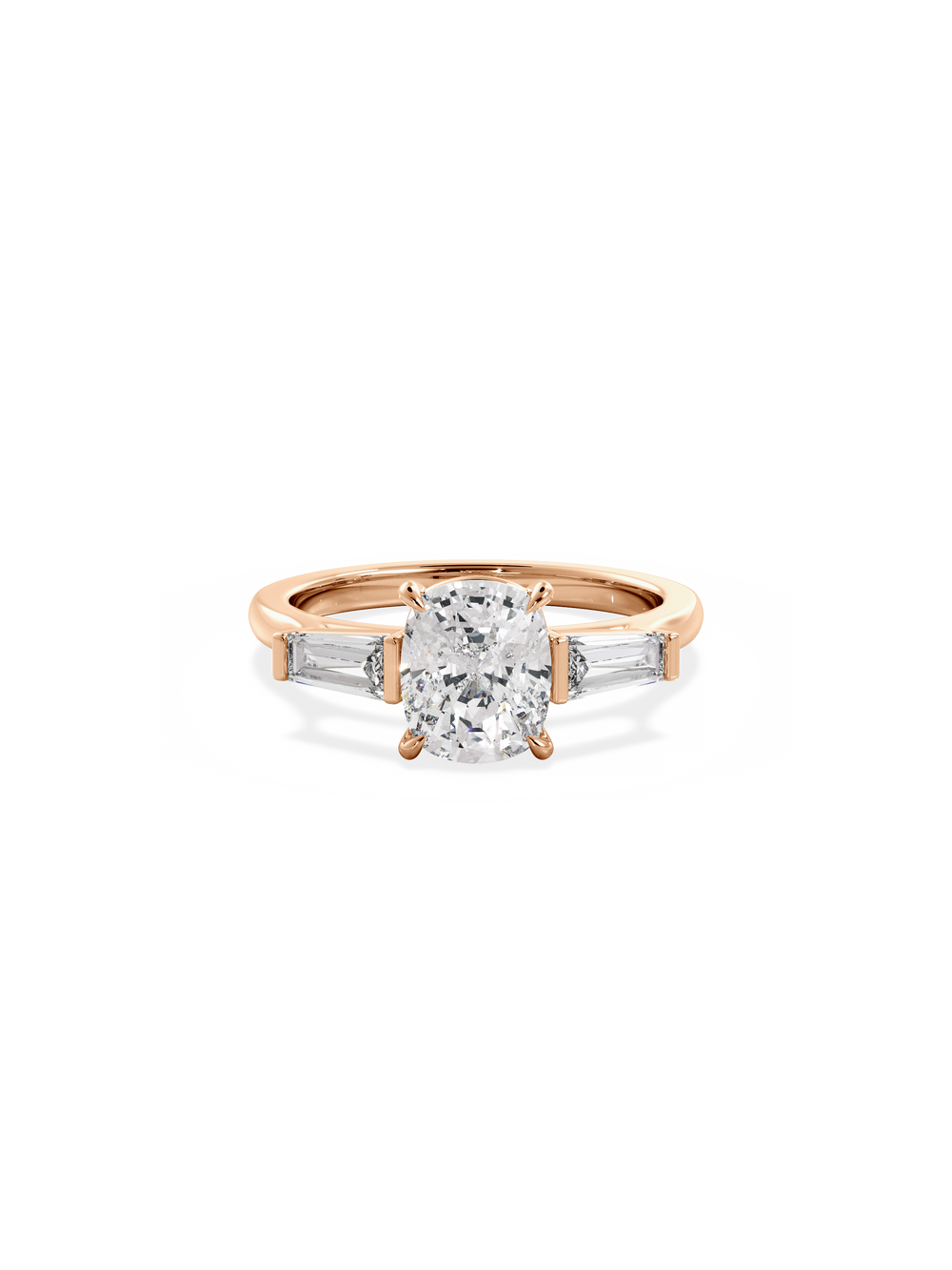 Elongated Cushion Lyra Ring - View 