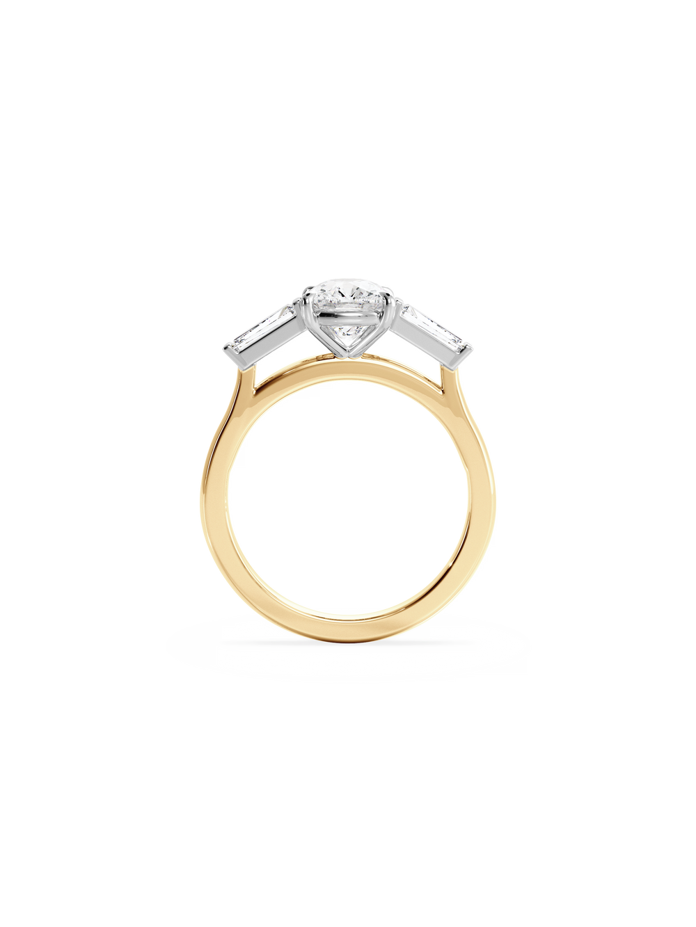 Elongated Cushion Lyra Ring - View 