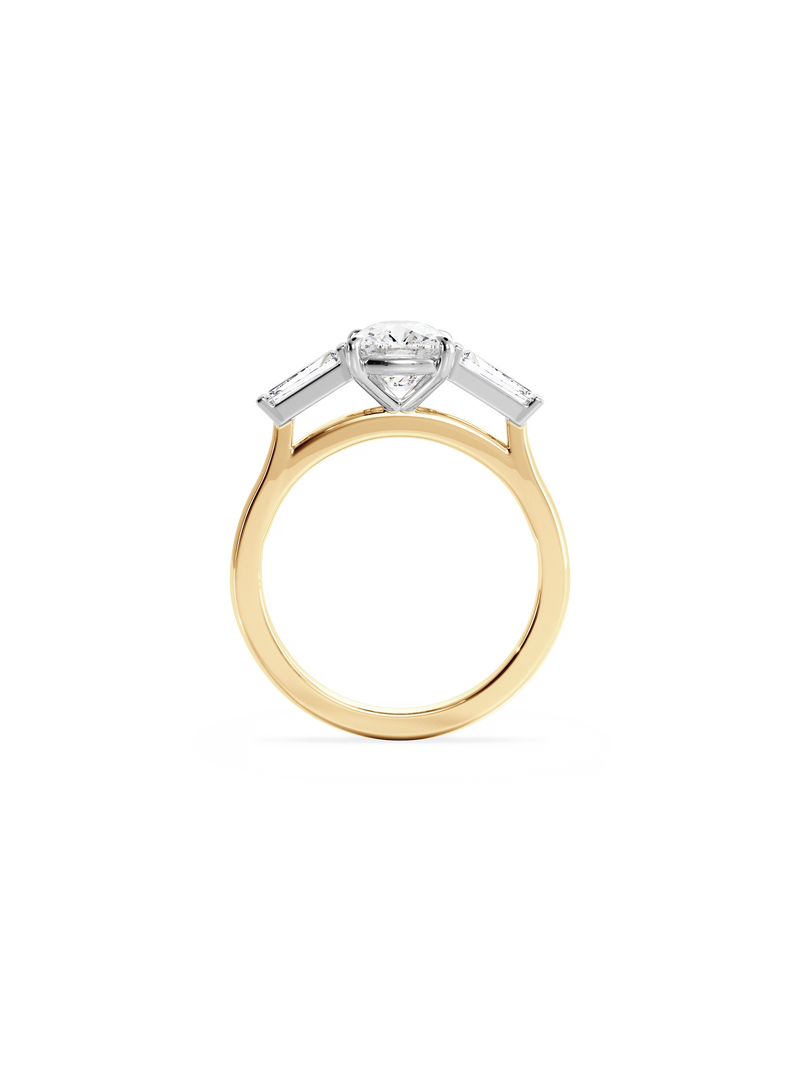 Elongated Cushion Lyra Ring