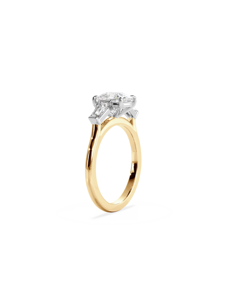 Elongated Cushion Lyra Ring