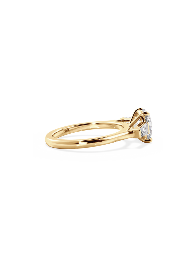 Elongated Cushion Lyra Ring