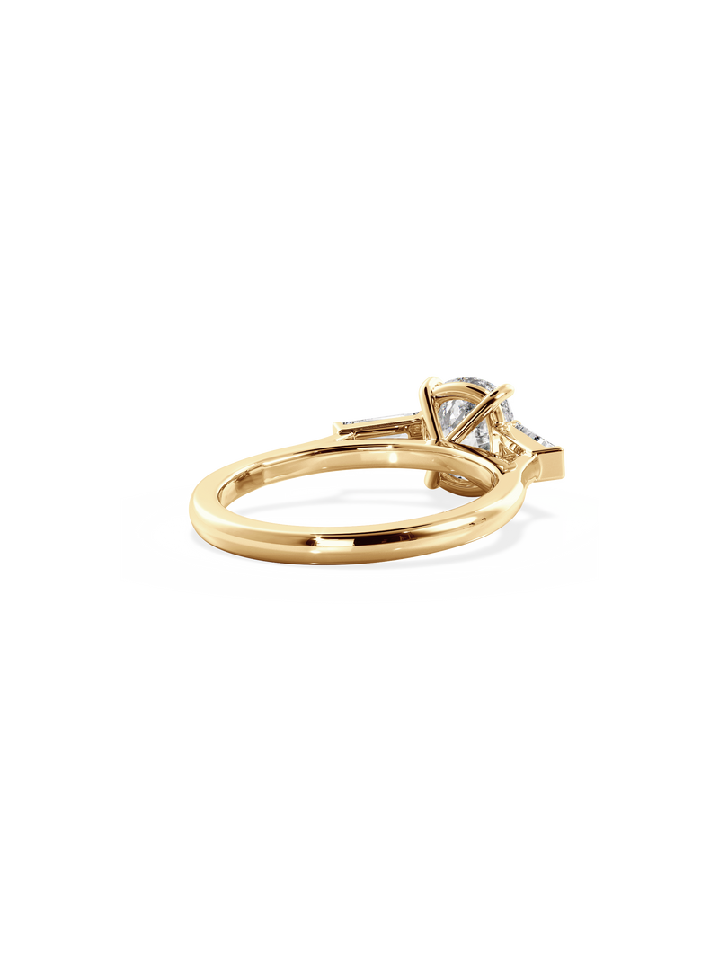 Elongated Cushion Lyra Ring