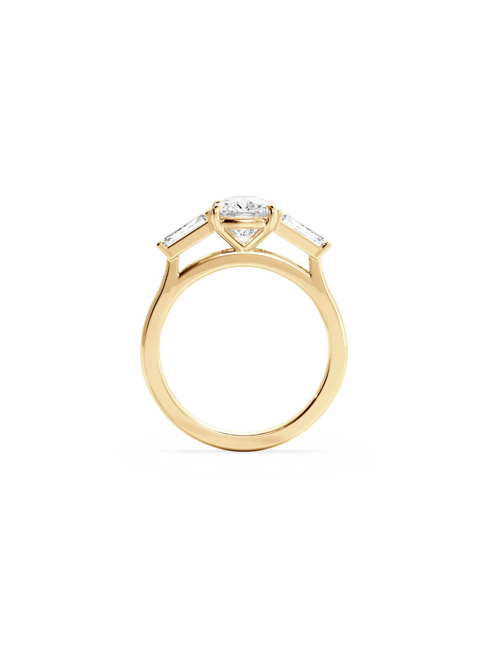 Elongated Cushion Lyra Ring - View 