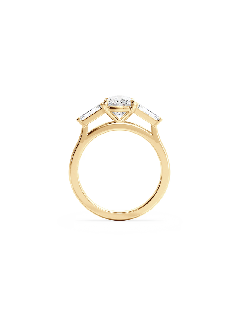 Elongated Cushion Lyra Ring