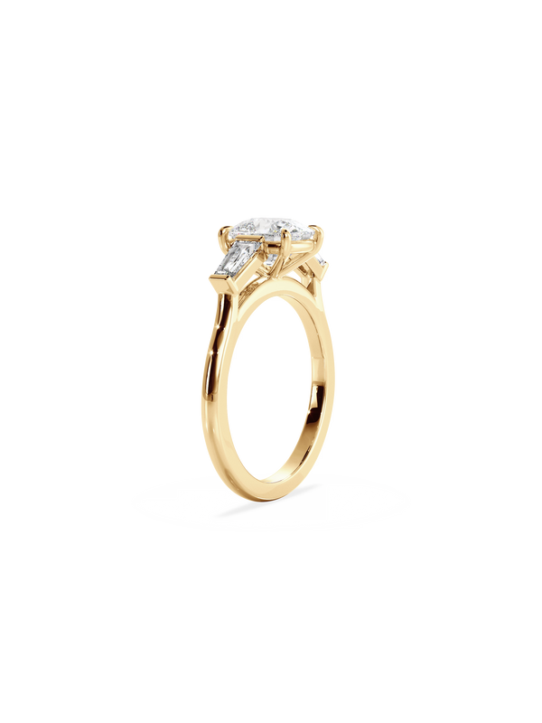 Elongated Cushion Lyra Ring