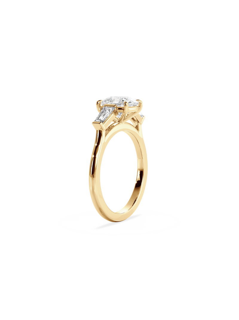 Elongated Cushion Lyra Ring