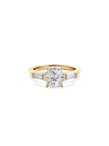 Elongated Cushion Lyra Ring