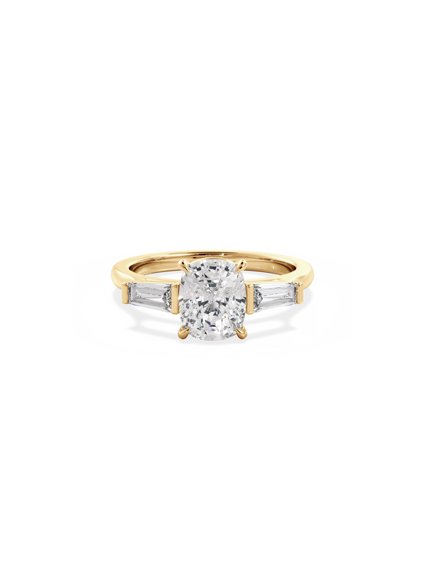 Elongated Cushion Lyra Ring