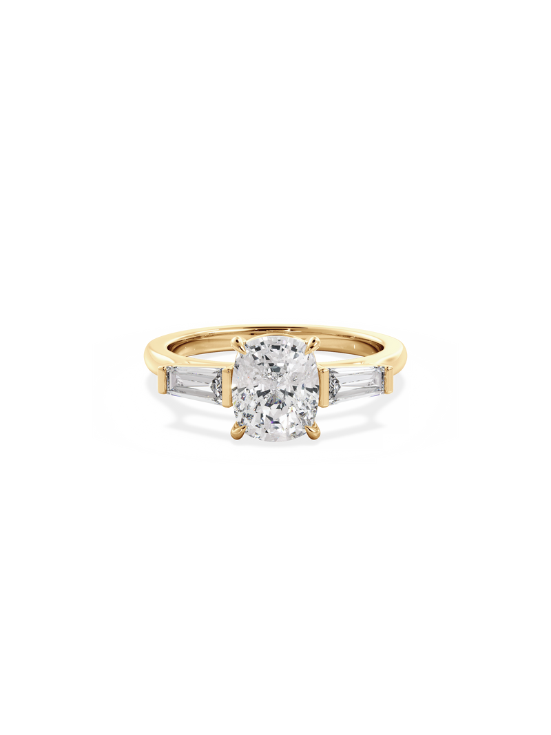 Elongated Cushion Lyra Ring