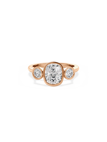 Elongated Cushion Bezel Cosmic Trio