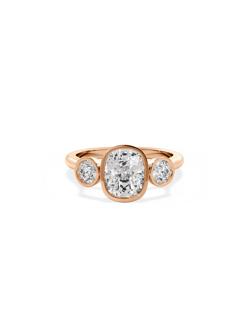 Elongated Cushion Bezel Cosmic Trio