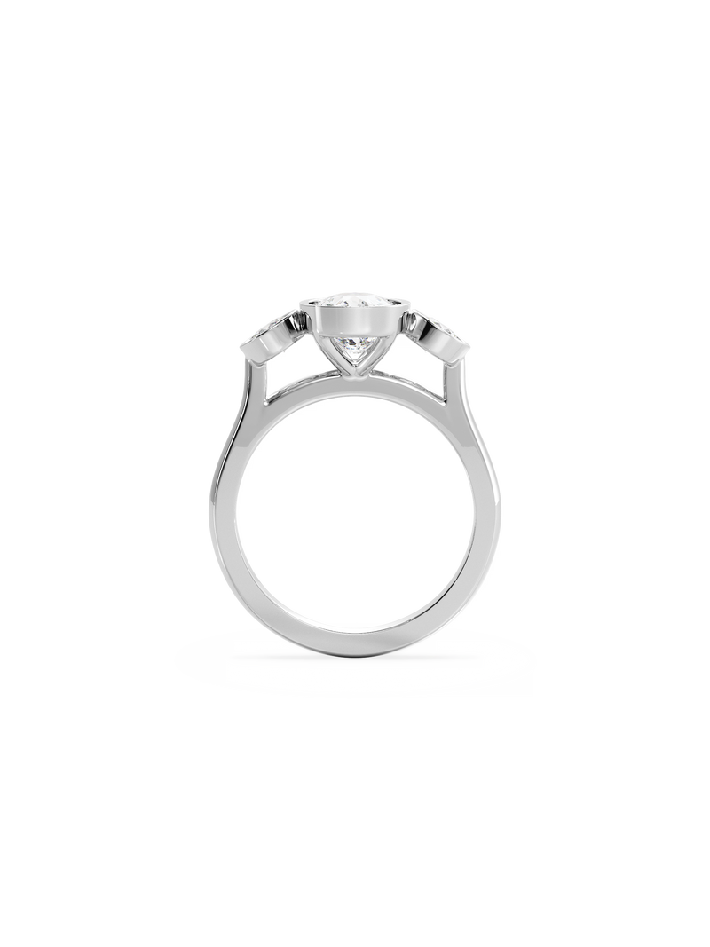 Elongated Cushion Bezel Cosmic Trio