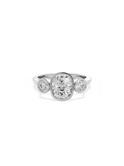 Elongated Cushion Bezel Cosmic Trio