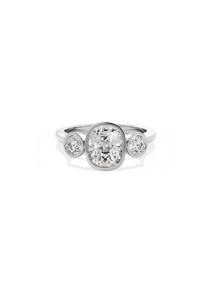 Elongated Cushion Bezel Cosmic Trio