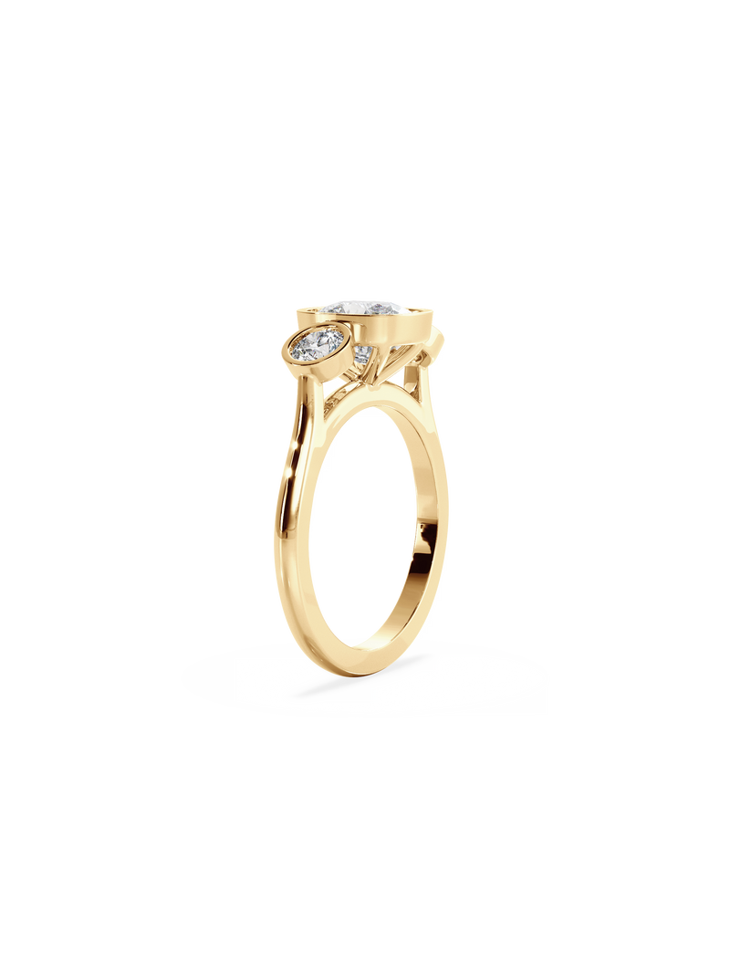 Elongated Cushion Bezel Cosmic Trio