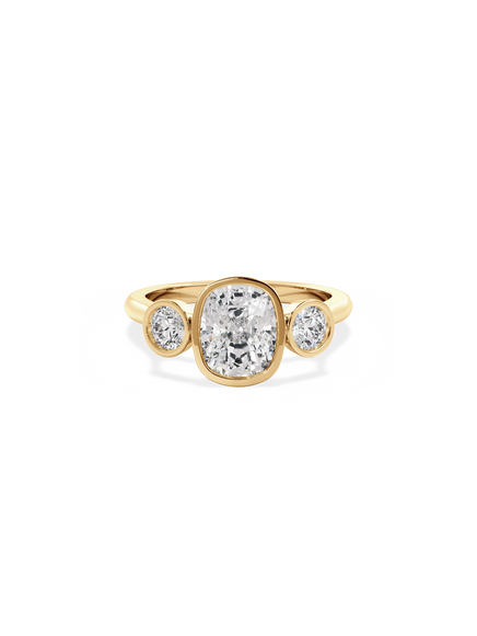 Elongated Cushion Bezel Cosmic Trio