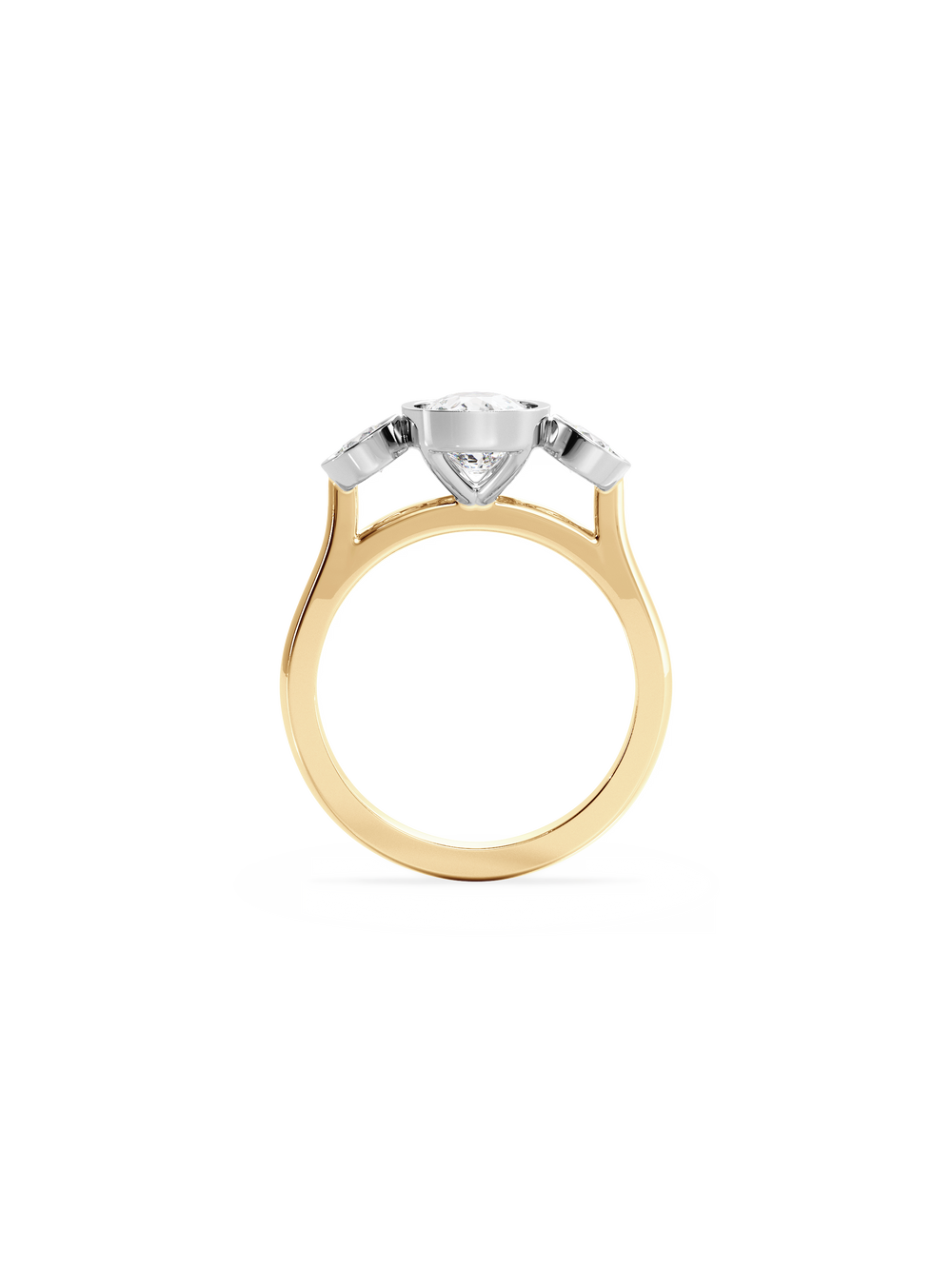 Elongated Cushion Bezel Cosmic Trio - View 