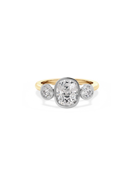 Elongated Cushion Bezel Cosmic Trio