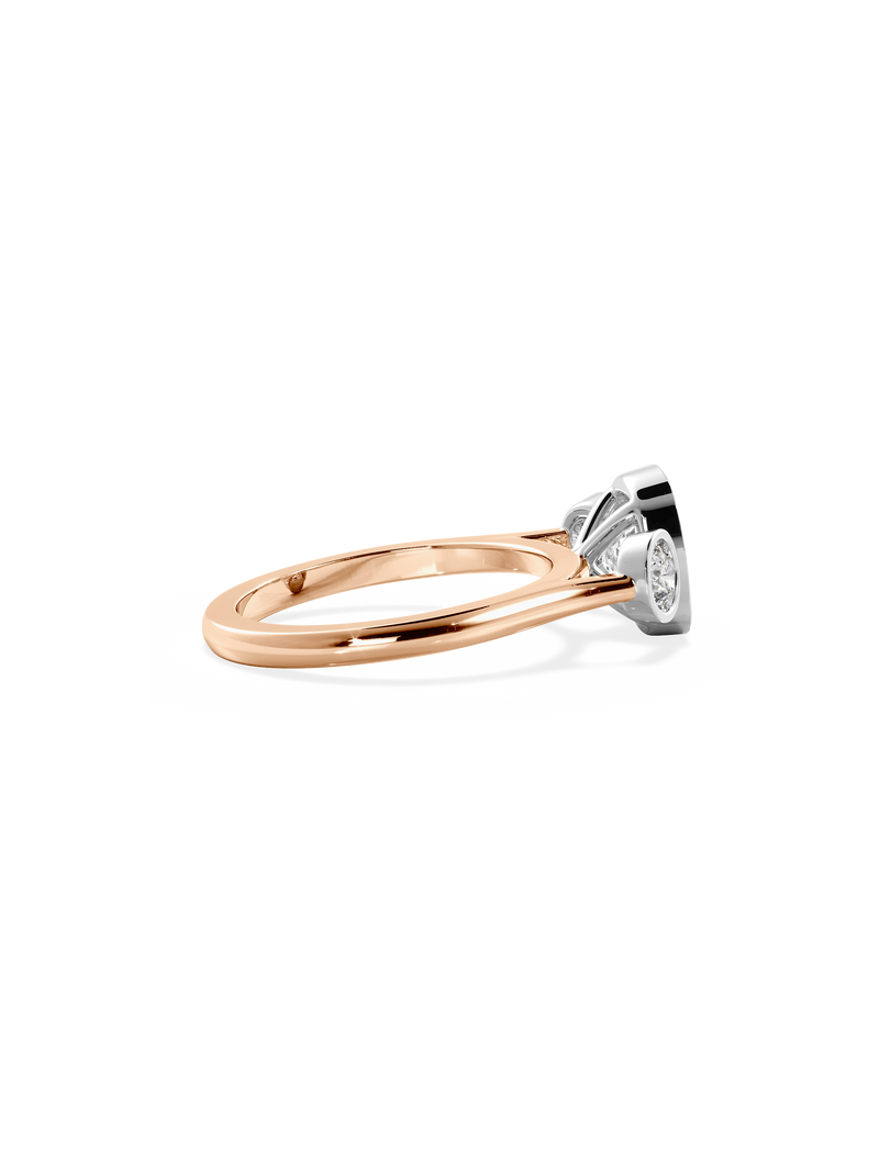 Elongated Cushion Bezel Cosmic Trio