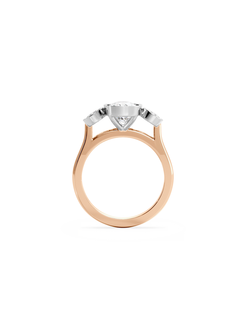 Elongated Cushion Bezel Cosmic Trio