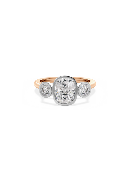 Elongated Cushion Bezel Cosmic Trio