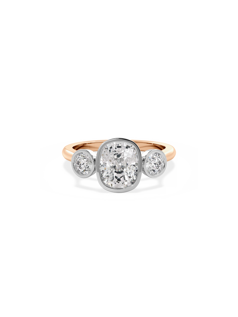 Elongated Cushion Bezel Cosmic Trio