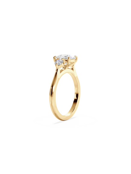 Elongated Cushion Cosmic Trio Ring