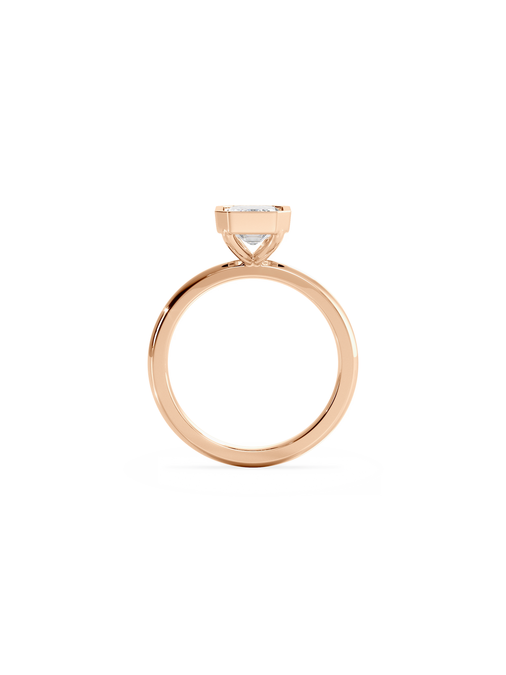 Emerald Signature Bezel Solitaire - View 
