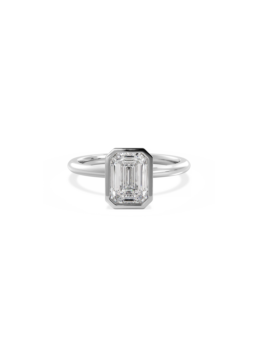 Emerald Signature Bezel Solitaire - View 