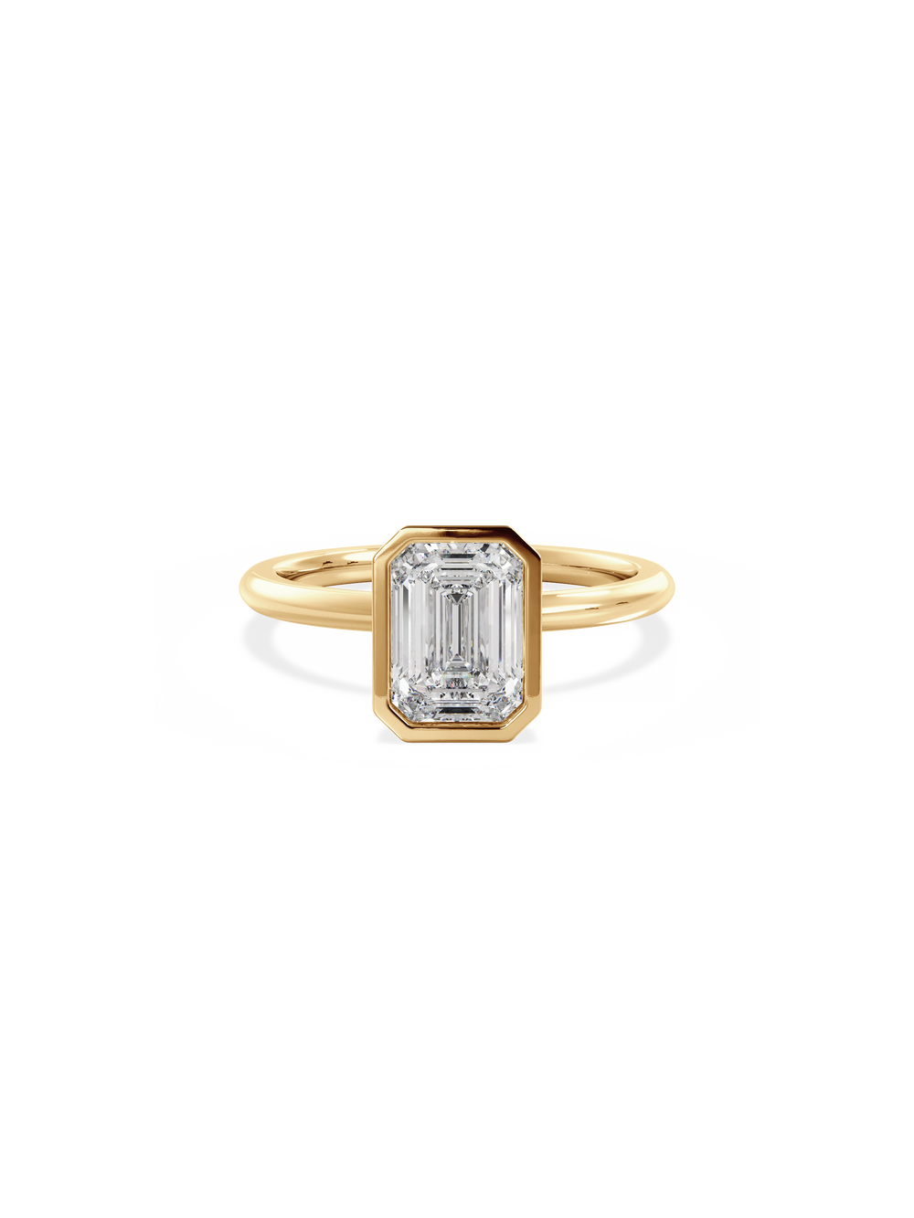 Emerald Signature Bezel Solitaire - View 