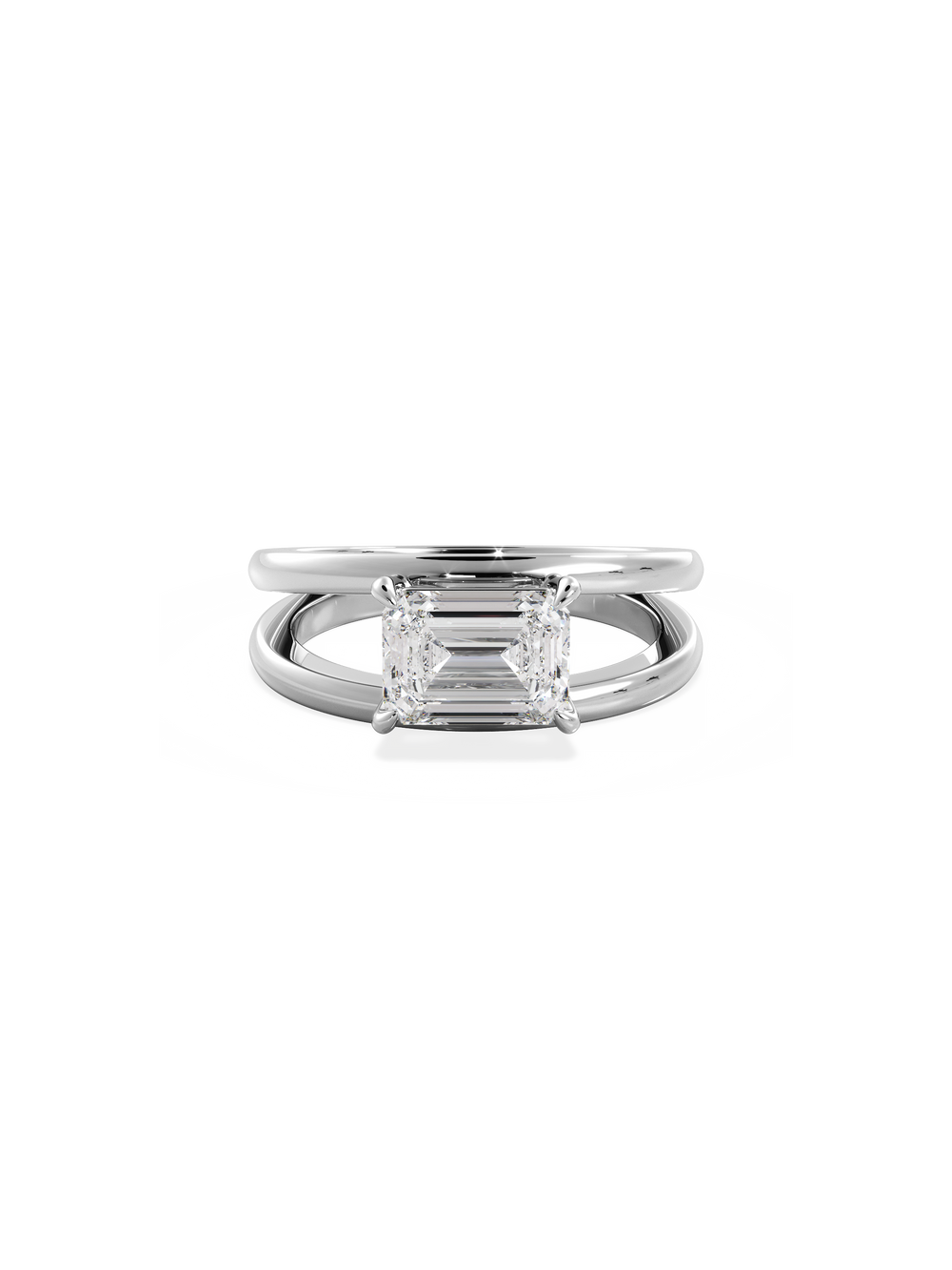 Emerald Signature Double Band Ring - View 