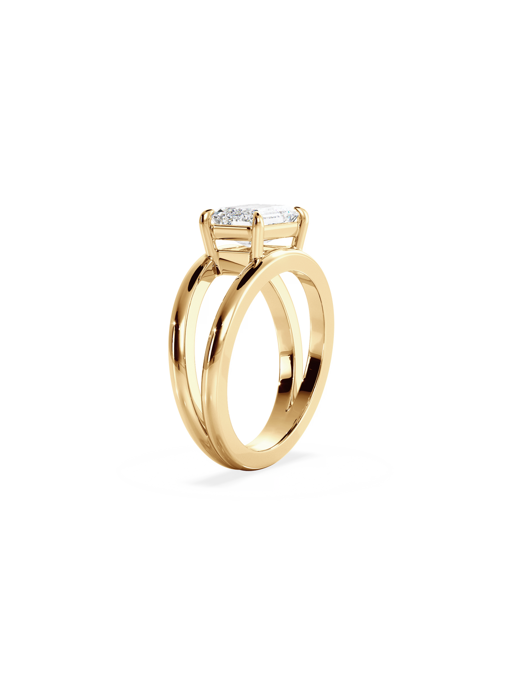 Emerald Signature Double Band Ring - View 