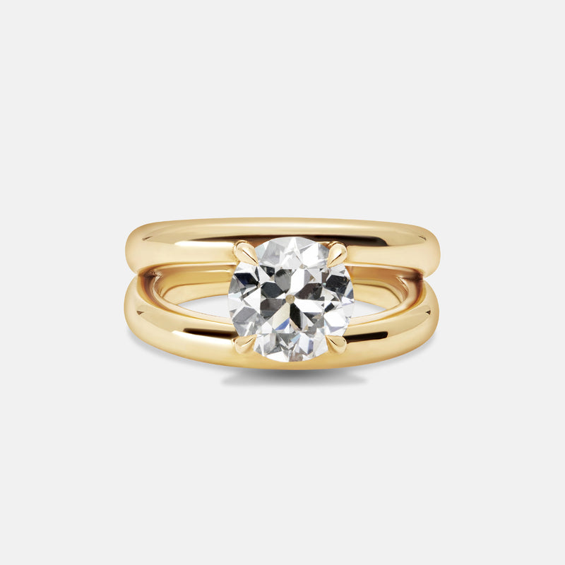 2.18ct Round Signature Double Band Ring