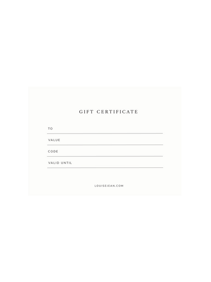 Physical Gift Certificate