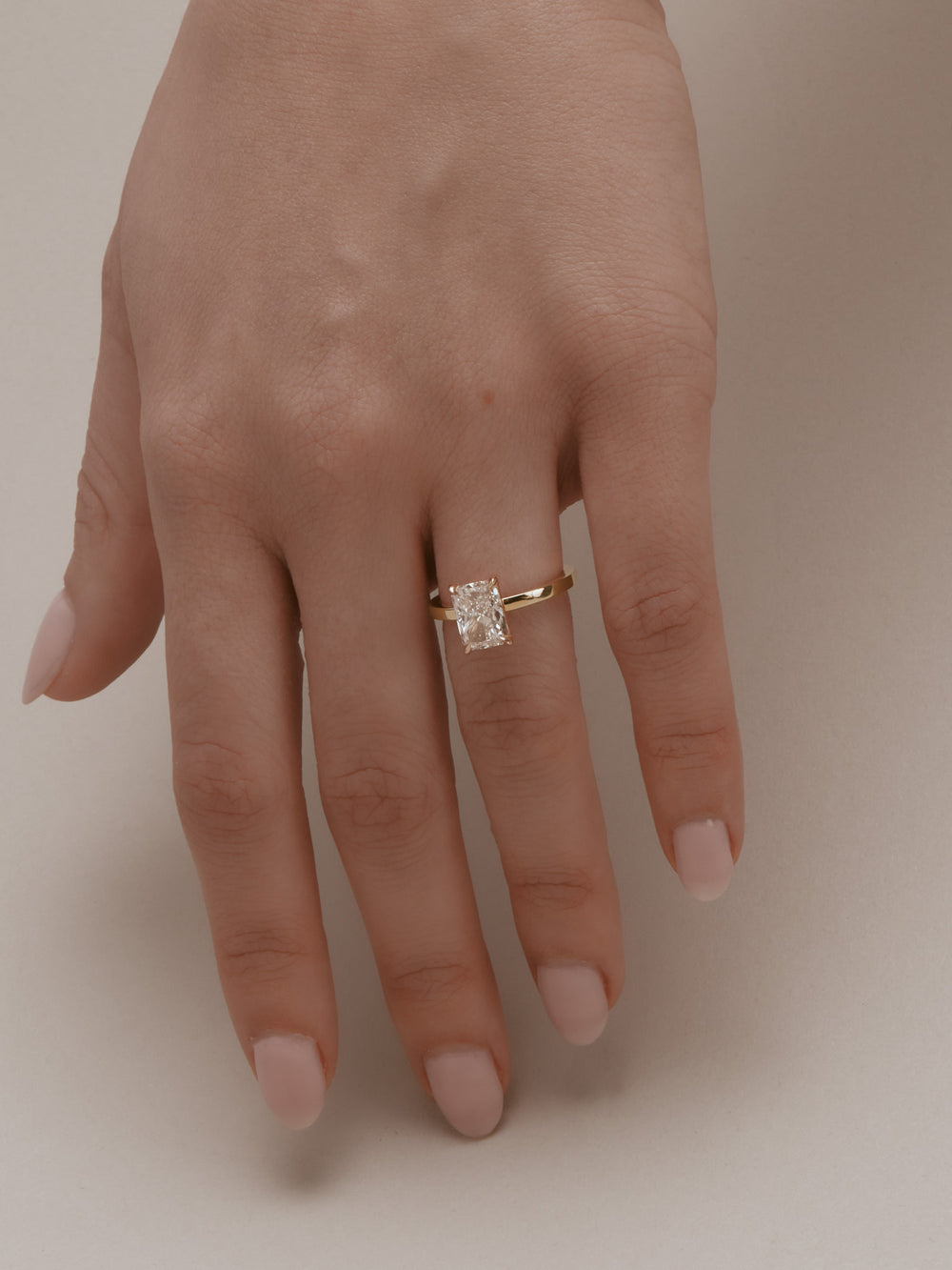 2.00ct Radiant Champagne Ceremonial Solitaire Ring - View 