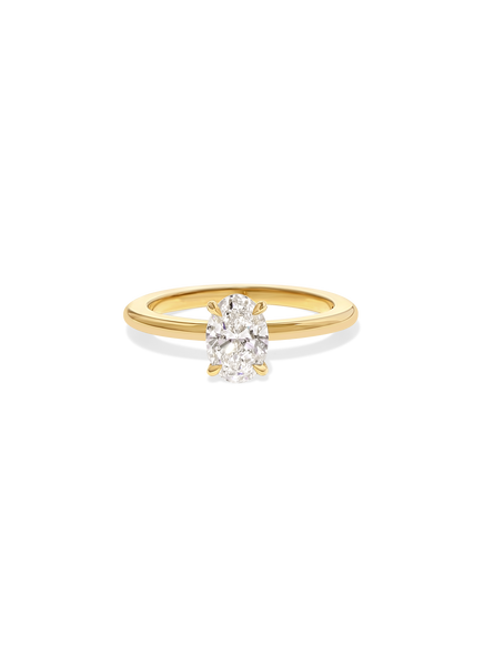 0.82ct Oval Ceremonial Solitaire Ring