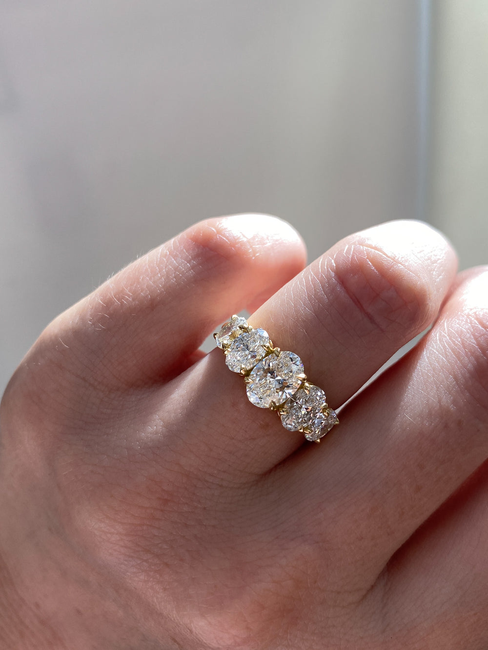 1.01ct Oval Signature Five-Stone Ring - View 