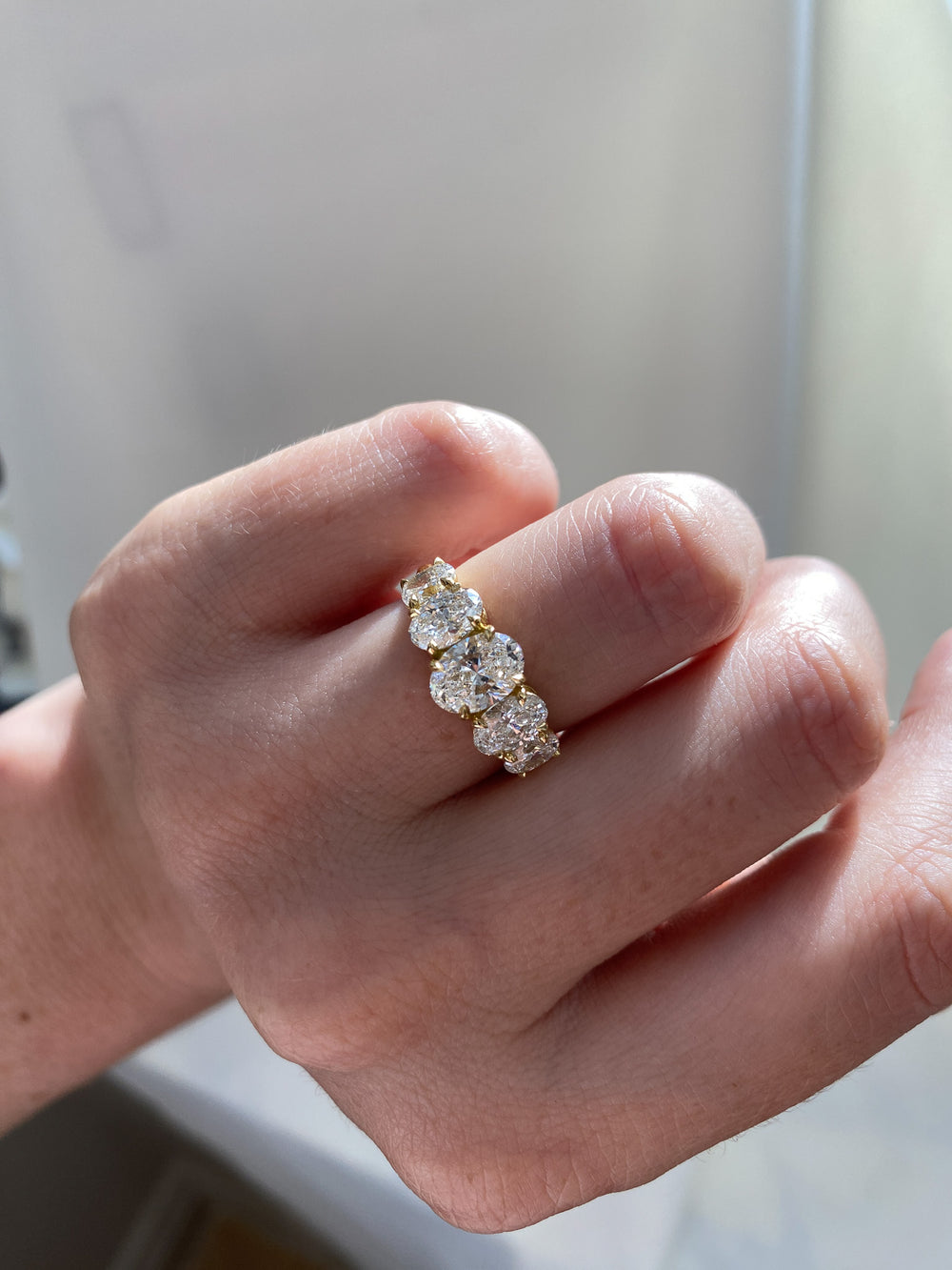 1.01ct Oval Signature Five-Stone Ring - View 