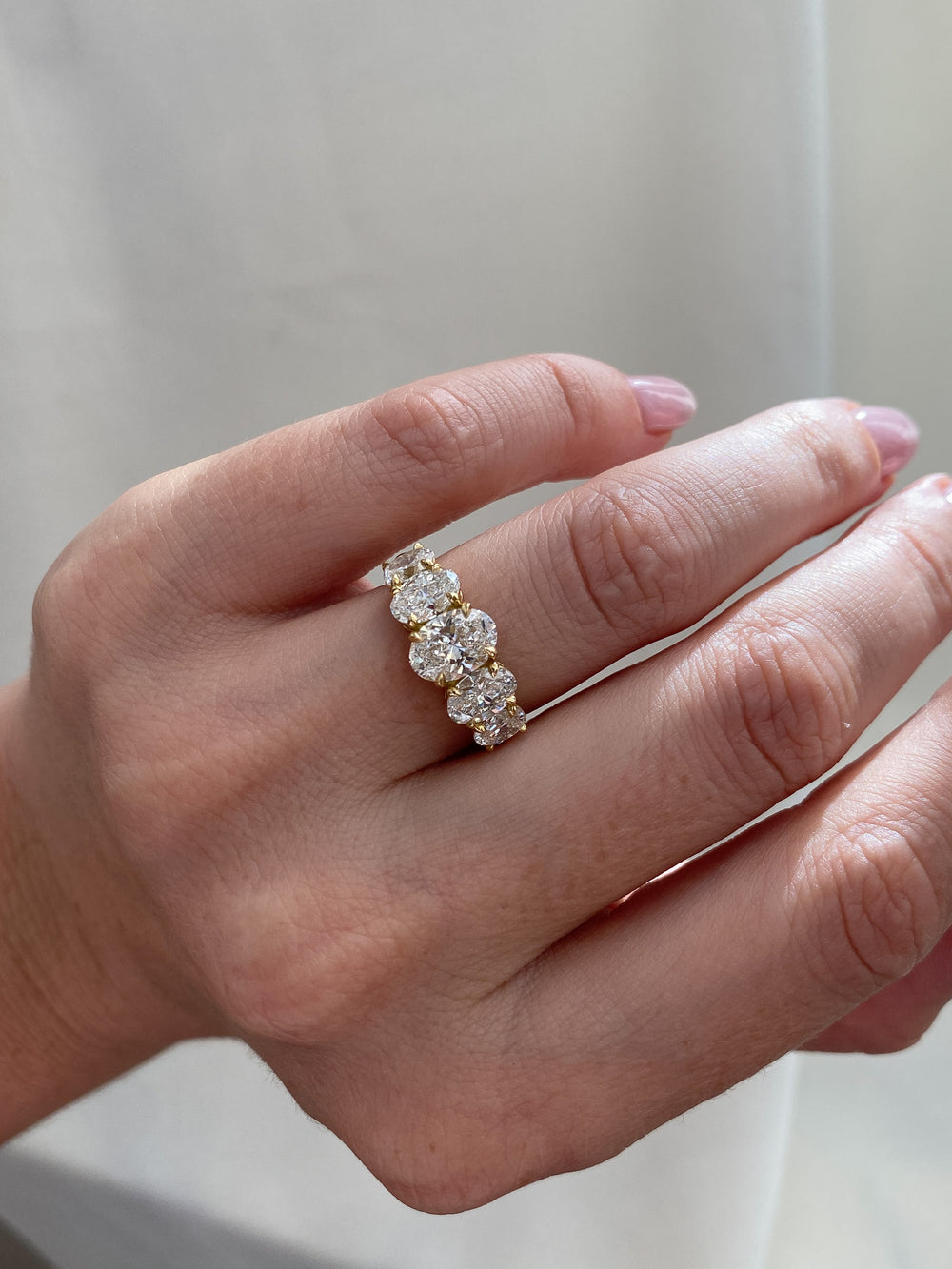1.01ct Oval Signature Five-Stone Ring - View 