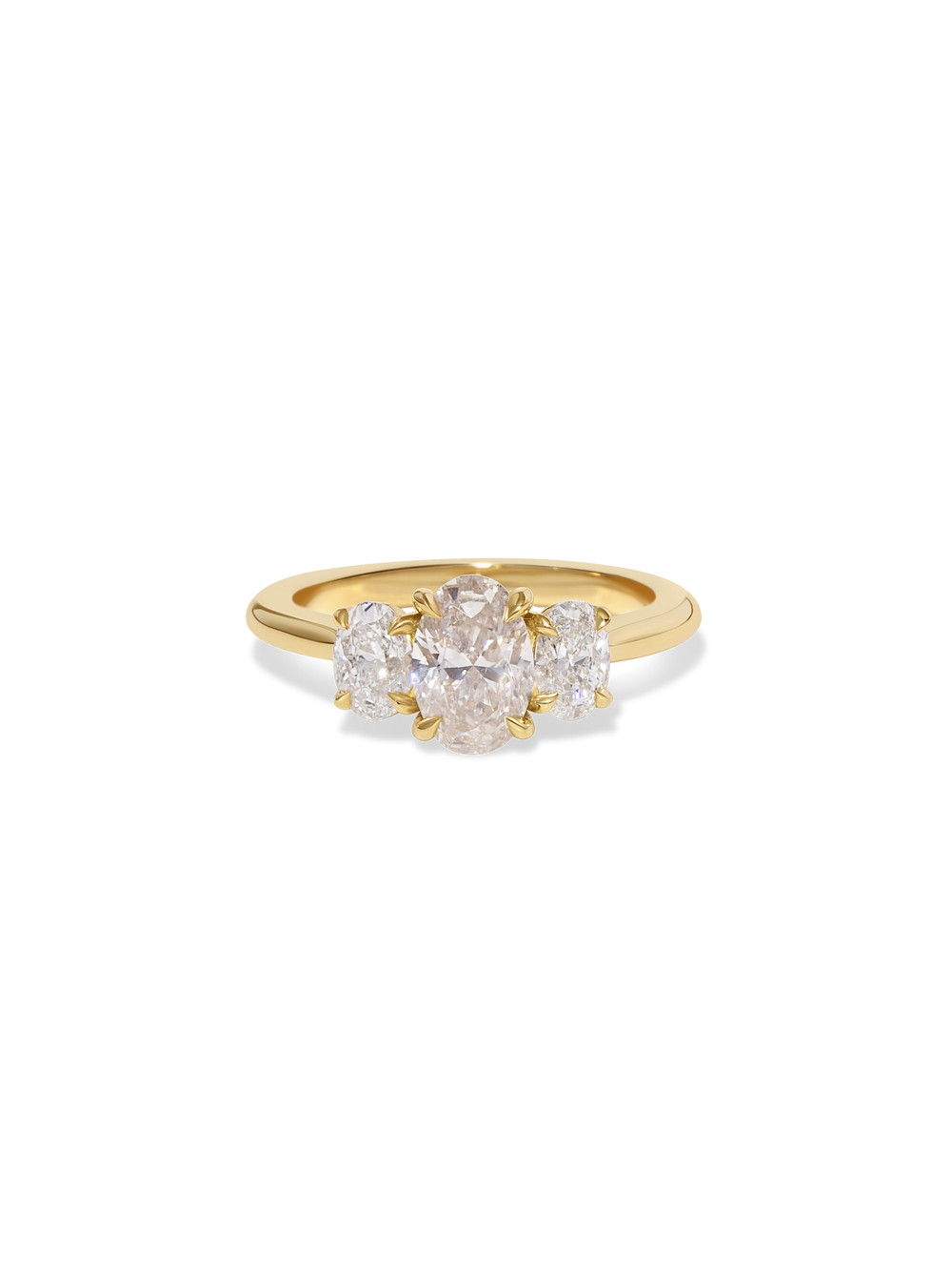 1.02ct Oval Trilogy Ring - View 