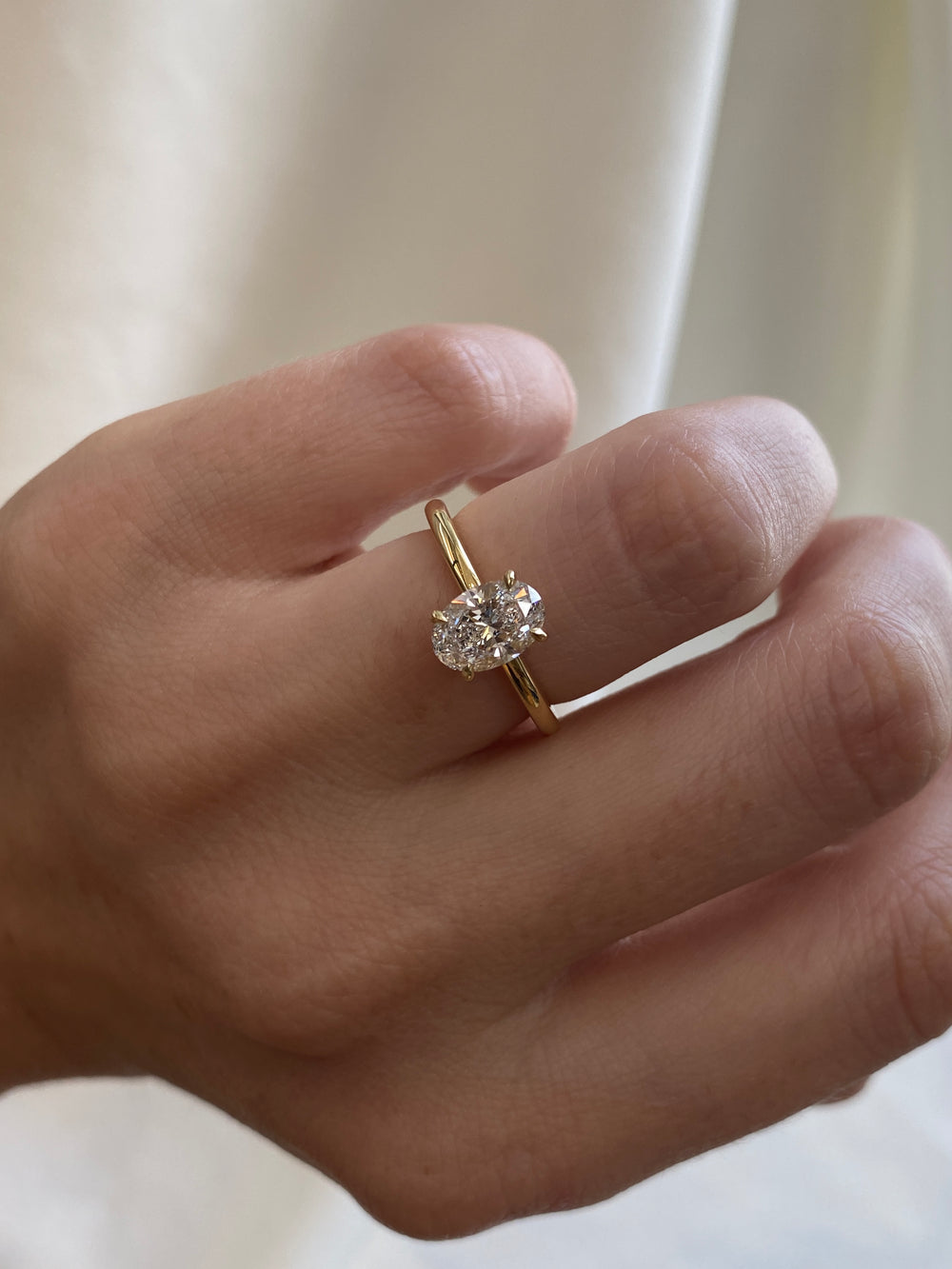 1.20ct Oval Ceremonial Solitaire Ring - View 