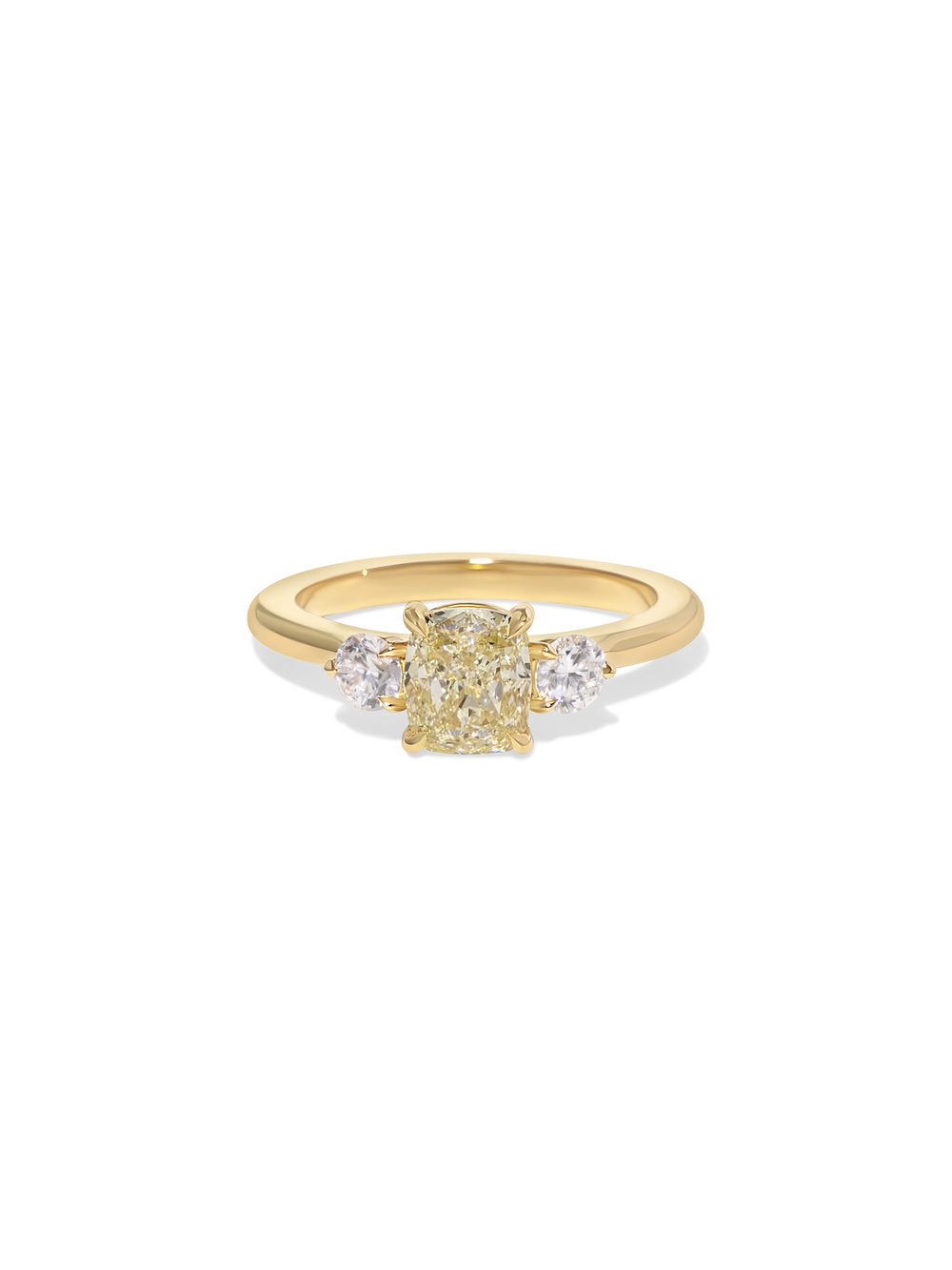 1.26ct Elongated Cushion Yellow Cosmic Trio - View 