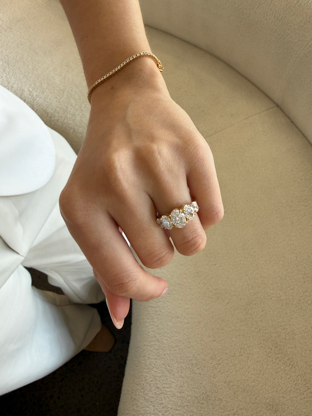 1.36ct Oval Signature Five-Stone Ring - View 